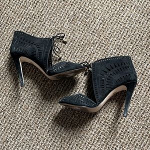 Ivanka Trump laser cut heels, black sz 9.5